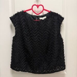 Marks & Spencer Jacquard Shell Top Black Size 10